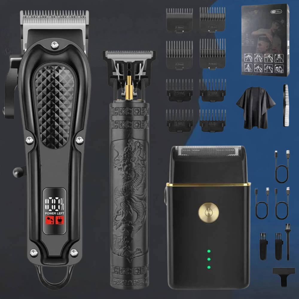 Draadloze Haartrimmer Set voor Baard en Haar Verzorging - Velinix