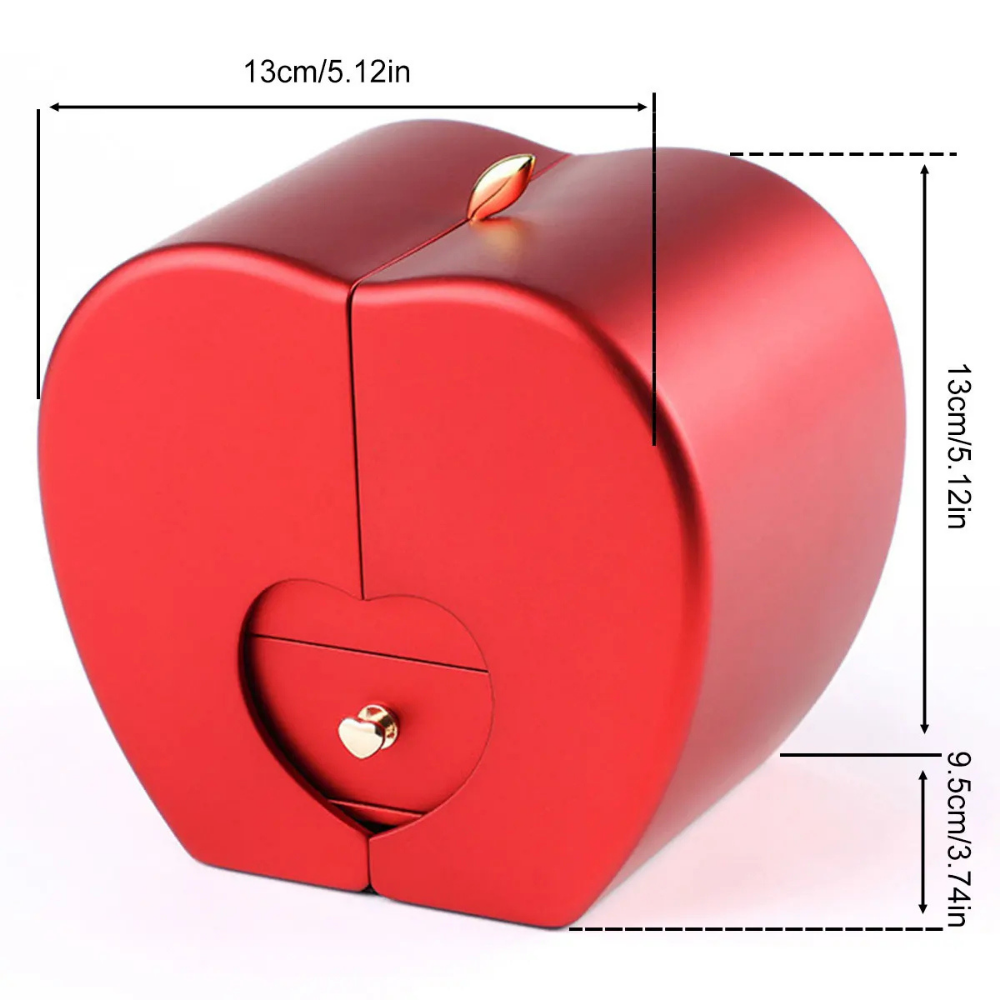 Hartvormige Sieradendoos Roos Cadeau Doos Decoratiebox