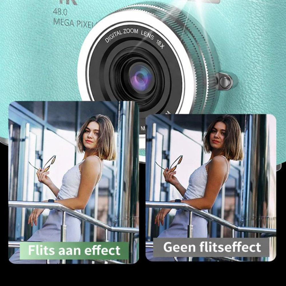 Digitale Camera 4K met Flip Scherm en Zoom