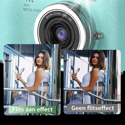 Digitale Camera 4K met Flip Scherm en Zoom