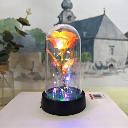 Tafellamp LED Glazen Stolp Sfeer Verlichting Moderne Roos Design