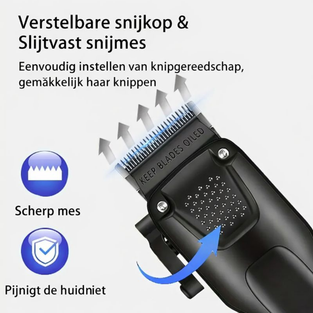 Draadloze Haartrimmer Set voor Baard en Haar Verzorging