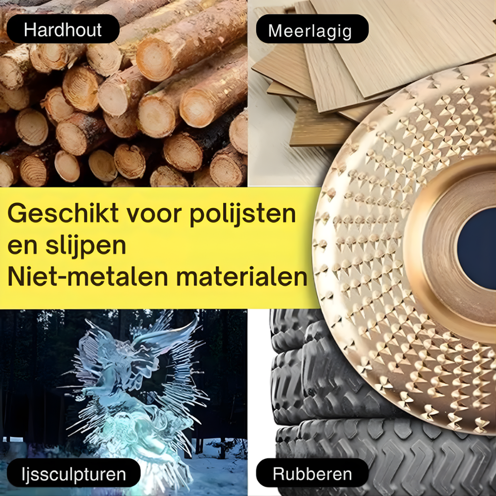 Tungstencarbide Slijpschijf Set 3-in-1 voor Houtbewerking