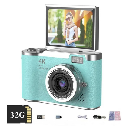 Digitale Camera 4K met Flip Scherm en Zoom