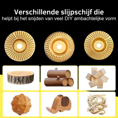 Tungstencarbide Slijpschijf Set 3-in-1 voor Houtbewerking