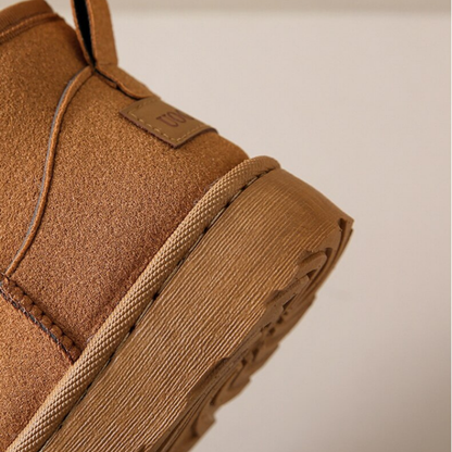 Dames Enkellaarsjes Warm Gevoerd Suede Winter Schoenen
