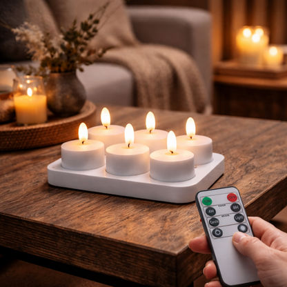 LED Kaarsen Oplaadbaar met Afstandsbediening en Timer