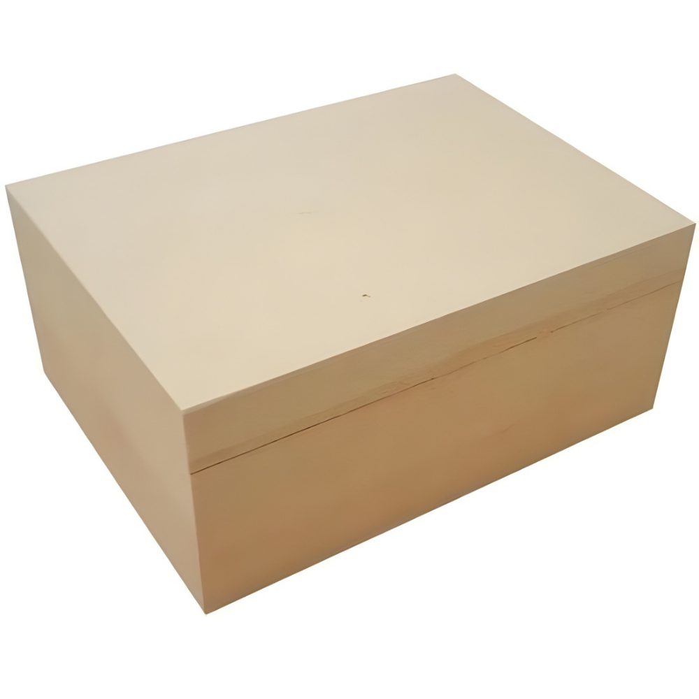 Houten Opbergdoos Decoratief met Sluiting van Onbewerkt Hout