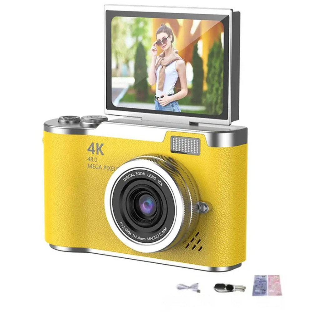 Digitale Camera 4K met Flip Scherm en Zoom