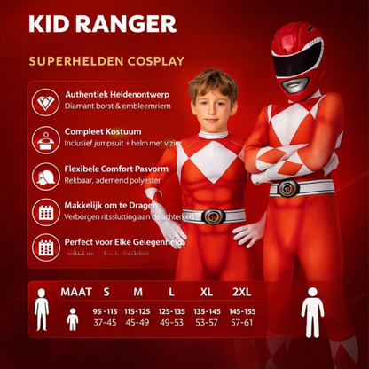 Kinder Superheld Jumpsuit Kostuum met Masker Polyester