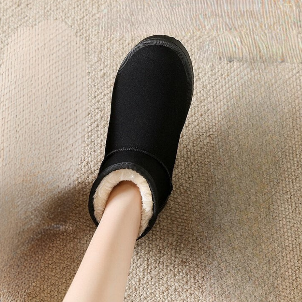 Dames Enkellaarsjes Warm Gevoerd Suede Winter Schoenen