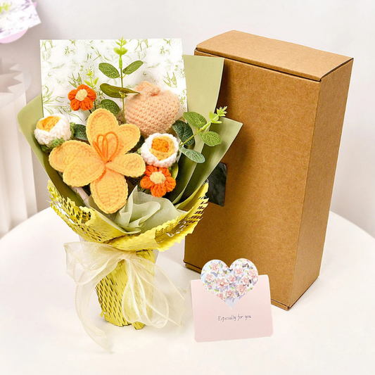 Handgemaakte Tulpen Bloemenboeket Gehaakt Decoratie - Velinix