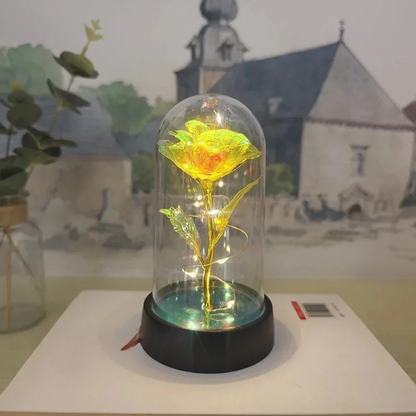 Tafellamp LED Glazen Stolp Sfeer Verlichting Moderne Roos Design