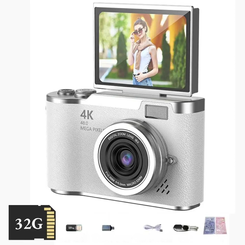 Digitale Camera 4K met Flip Scherm en Zoom