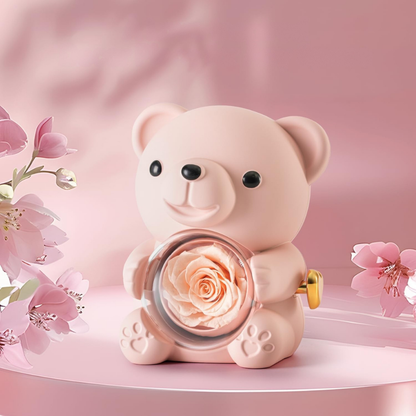 Romantisch Teddy Sieraad met Kunstroos - Velinix