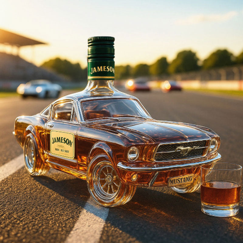 Whiskey Decanteur met 3D Mustang Ontwerp Glas