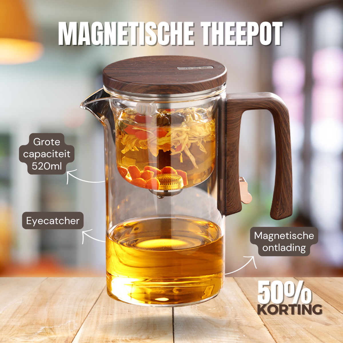 Magnetische Theepot Luxe Design Perfecte Infusie