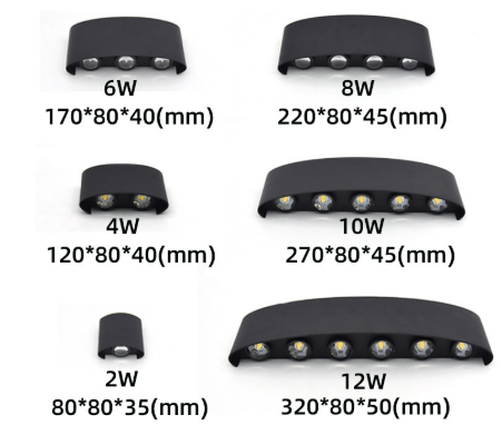 LED Buitenwandlamp Waterdicht Energiezuinig Aluminium