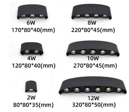 LED Buitenwandlamp Waterdicht Energiezuinig Aluminium