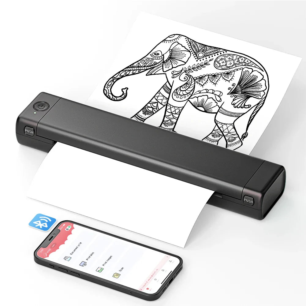 Draagbare Bluetooth Printer Inktloos Thermisch Printen - Velinix