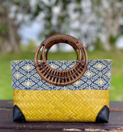 Boho Bamboe Strandtas Geweven Bamboe Stijl