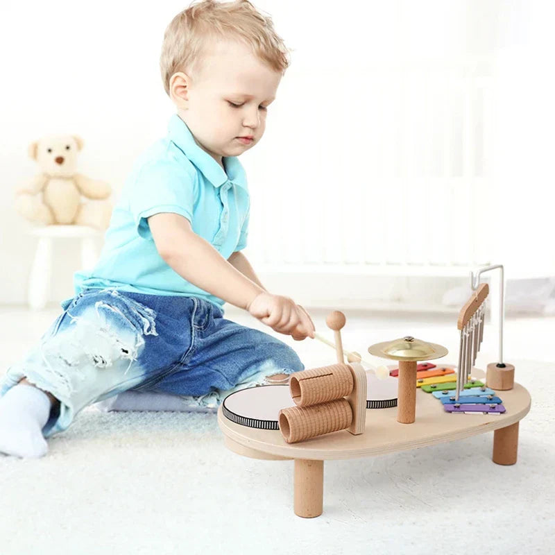 Houten Muziekspeeltafel voor Kinderen Educatief Speelgoed