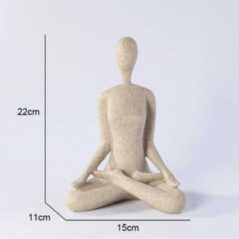 Yoga Standbeeld Vrouw Moderne Binnenhuisdecoratie Resin Figuur