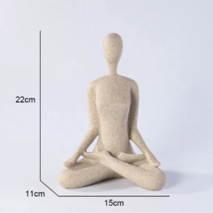 Yoga Standbeeld Vrouw Moderne Binnenhuisdecoratie Resin Figuur