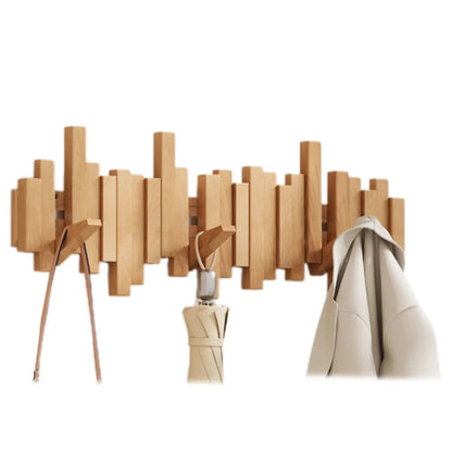 Houten Wandgarderobe met Piano Toetsen van Notenhout