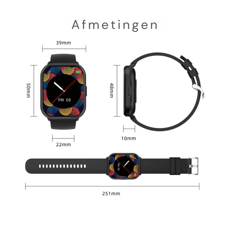Smartwatch met Hartslagmeter en IP68 Waterproof voor Sporters