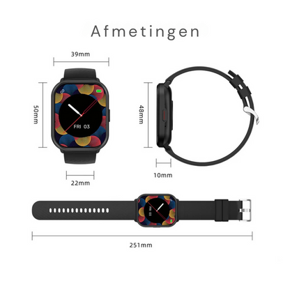 Smartwatch met Hartslagmeter en IP68 Waterproof voor Sporters
