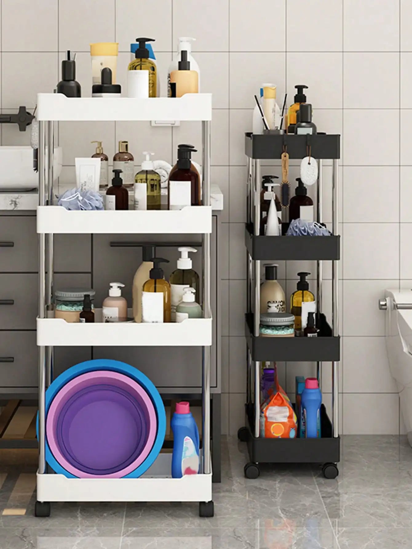 Opbergwagen op Wieltjes voor Keuken en Huis - Velinix
