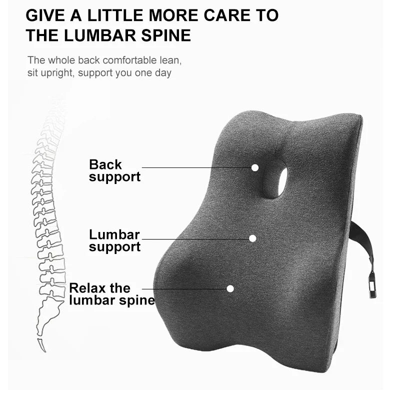 Ergonomisch Rugleuningkussen voor Stoel Steun en Comfort