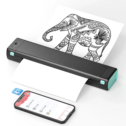 Draagbare Bluetooth Printer Inktloos Thermisch Printen