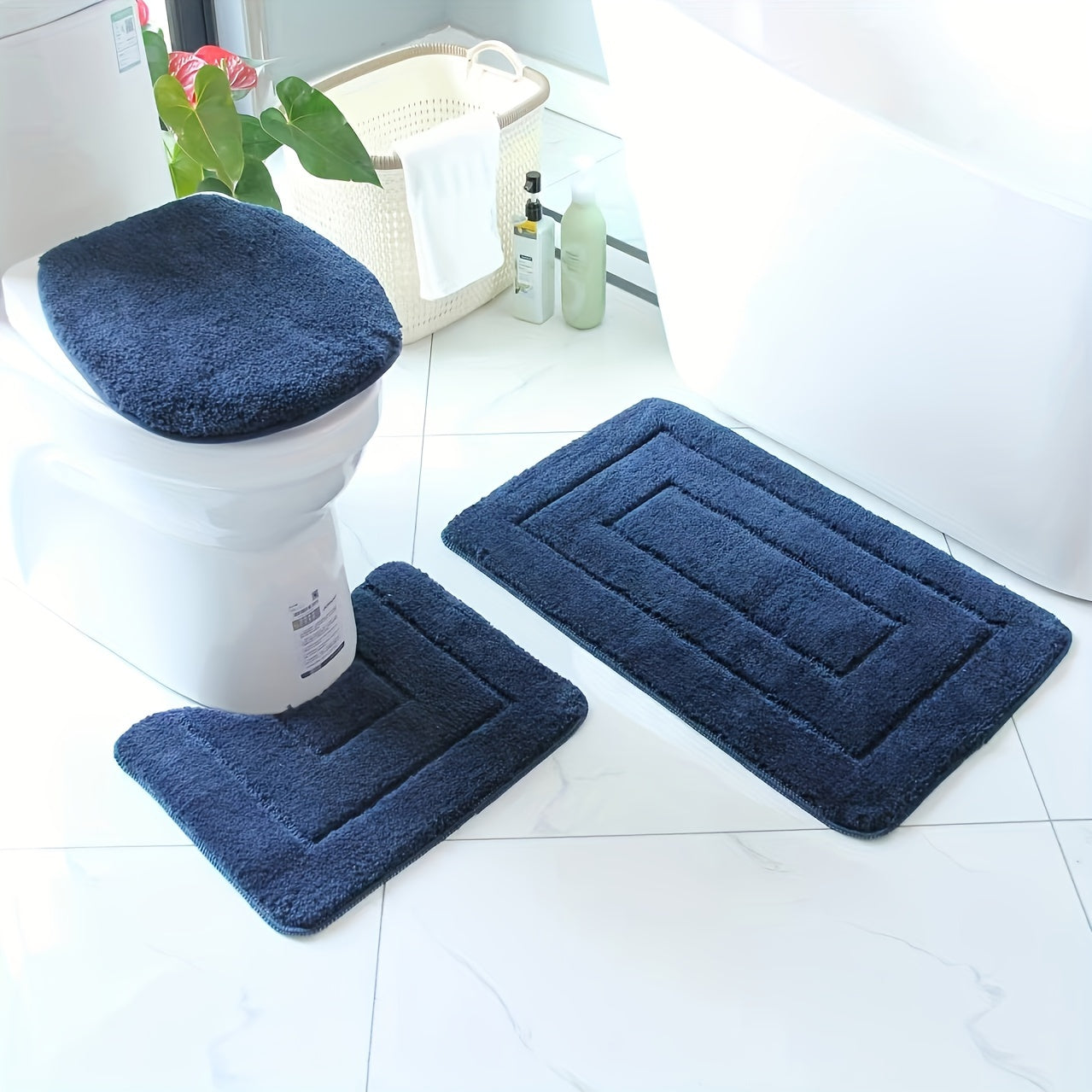 Luxe Badmat Set Antislip Sneldrogend Wasbaar