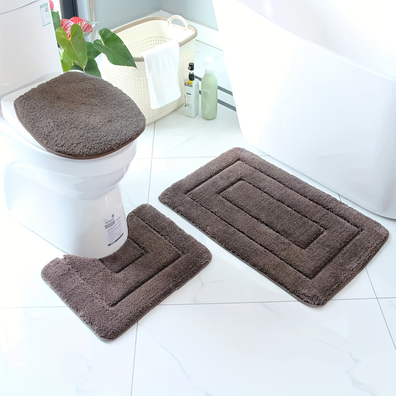 Luxe Badmat Set Antislip Sneldrogend Wasbaar