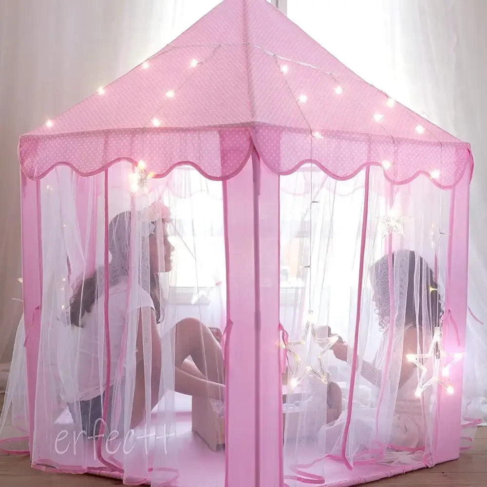 Prinsessenspeeltent Roze voor Meisjes met Magisch Interieur