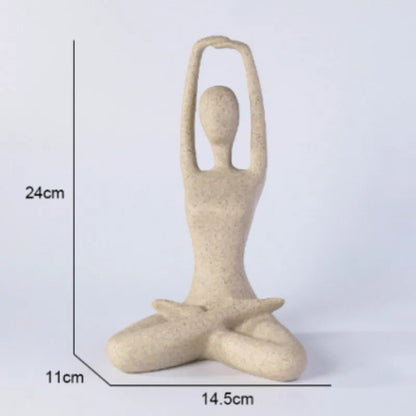 Yoga Standbeeld Vrouw Moderne Binnenhuisdecoratie Resin Figuur