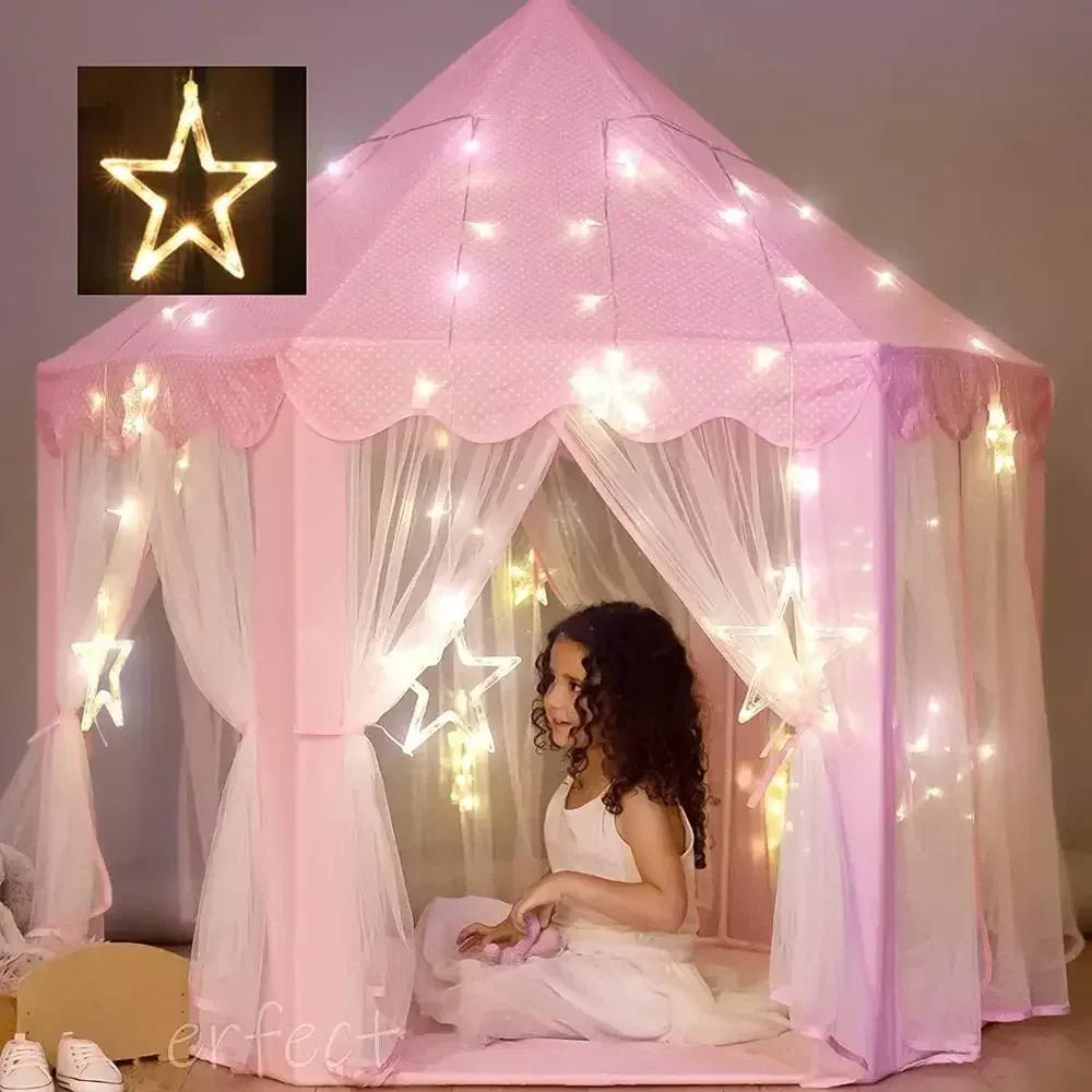 Prinsessenspeeltent Roze voor Meisjes met Magisch Interieur