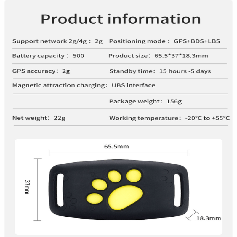 Kat GPS Tracker Realtime Locatie Tracker Zonder Abonnement