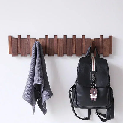 Elegante Houten Kapstok voor de Hal van Walnut Hout