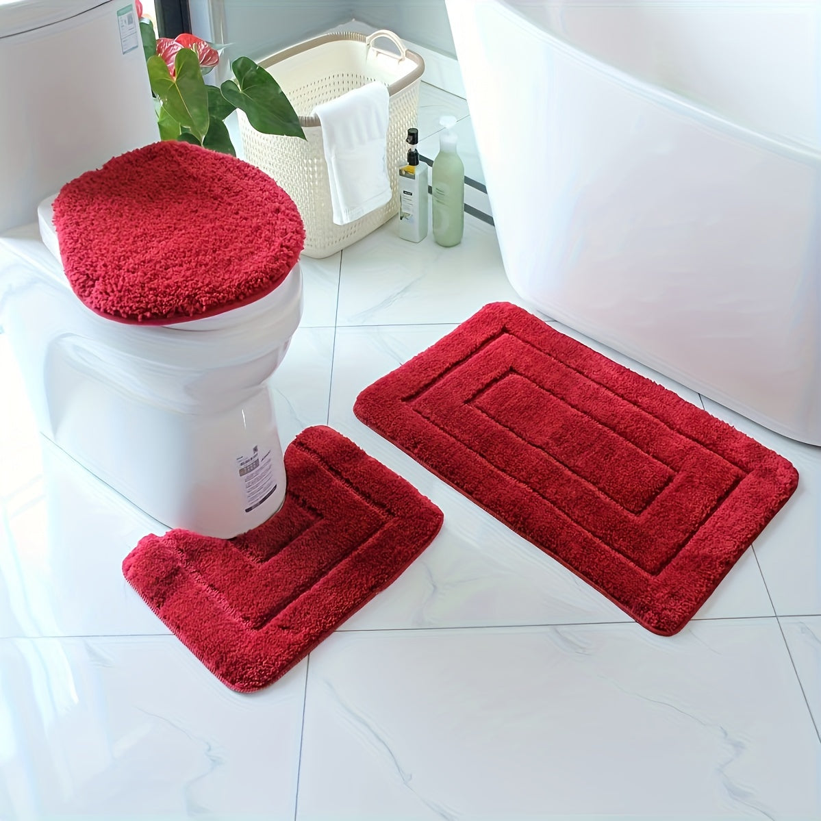 Luxe Badmat Set Antislip Sneldrogend Wasbaar - Velinix