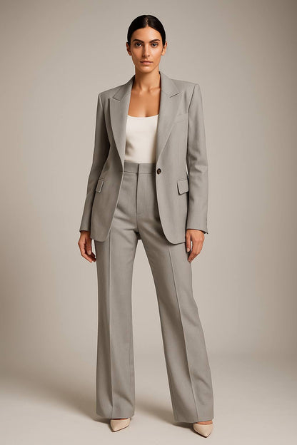 Dames Blazer Broek Set van Lichte Stof Tweedelig