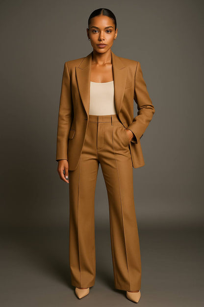 Dames Blazer Broek Set van Lichte Stof Tweedelig