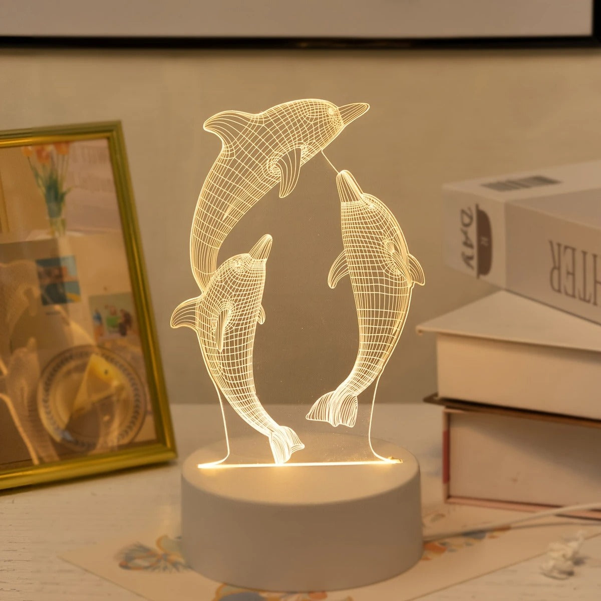 USB Dolfijn Nachtlamp Kleurrijk Kinderkamer Decor