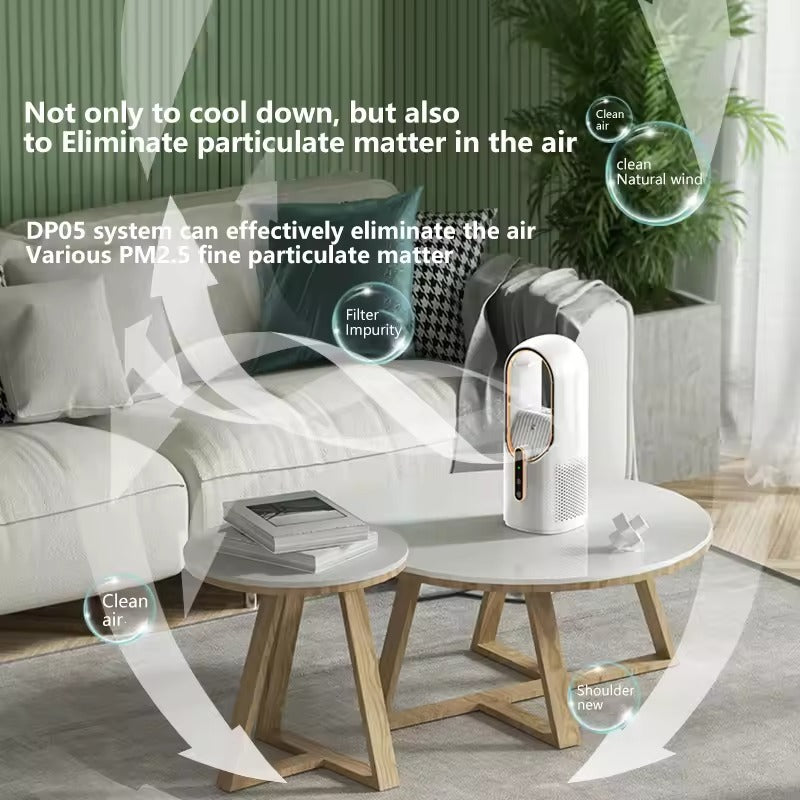 Compacte 3-in-1 Ventilator met Luchtreiniger Stil en Energiezuinig