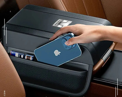 Leren Armsteun Auto Luxe Aanpasbaar Opbergruimte