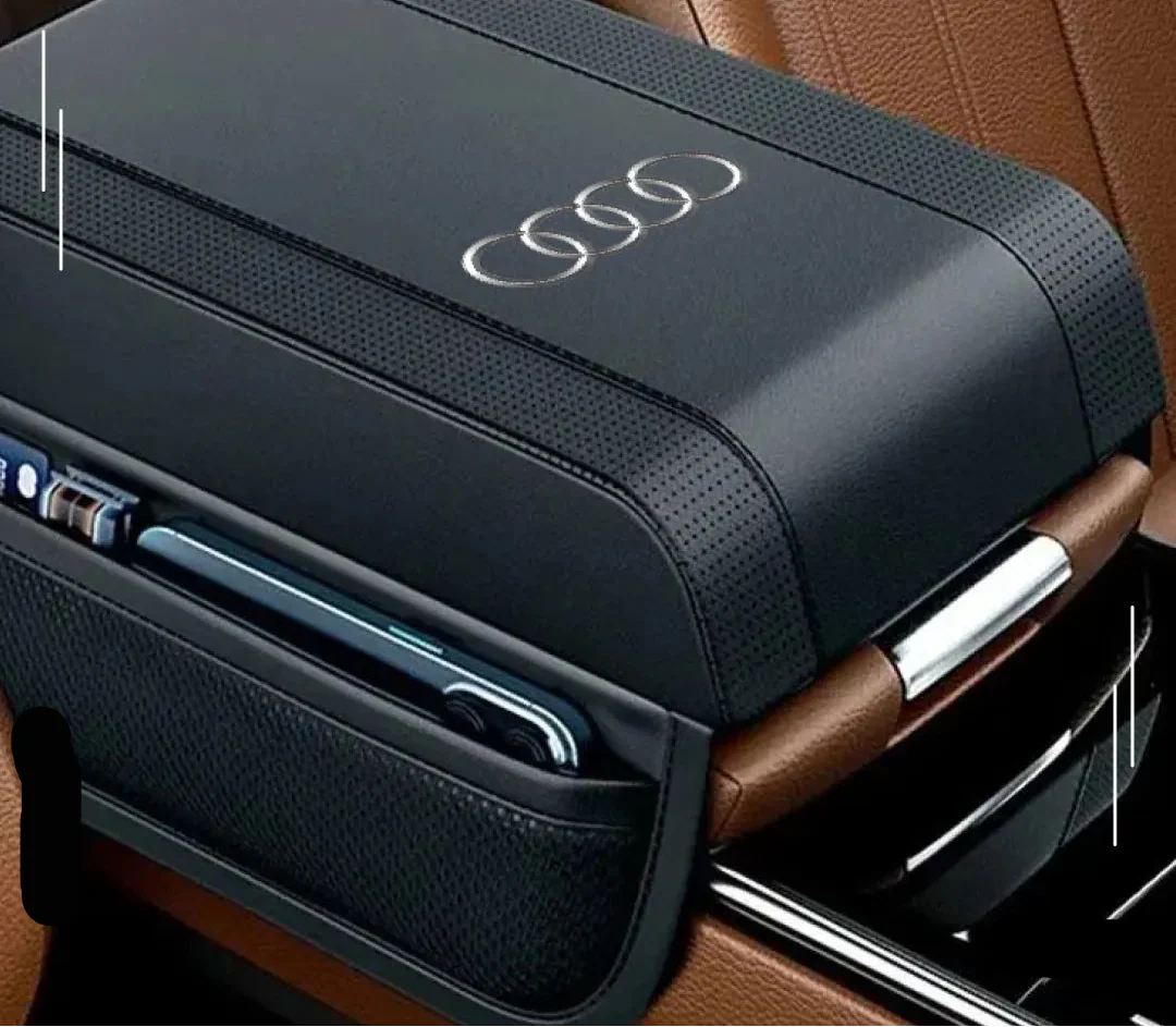 Leren Armsteun Auto Luxe Aanpasbaar Opbergruimte