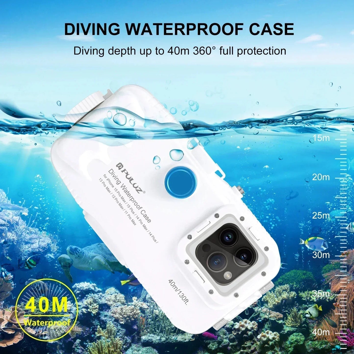 Waterdichte iPhone Hoes 40 Meter Verzegeld Beschermhoes