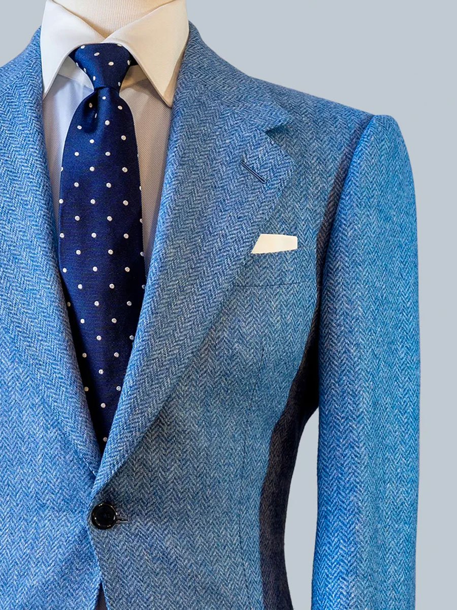 Heren Blazer Wollen Herringbone Stijlvol en Tijdloos